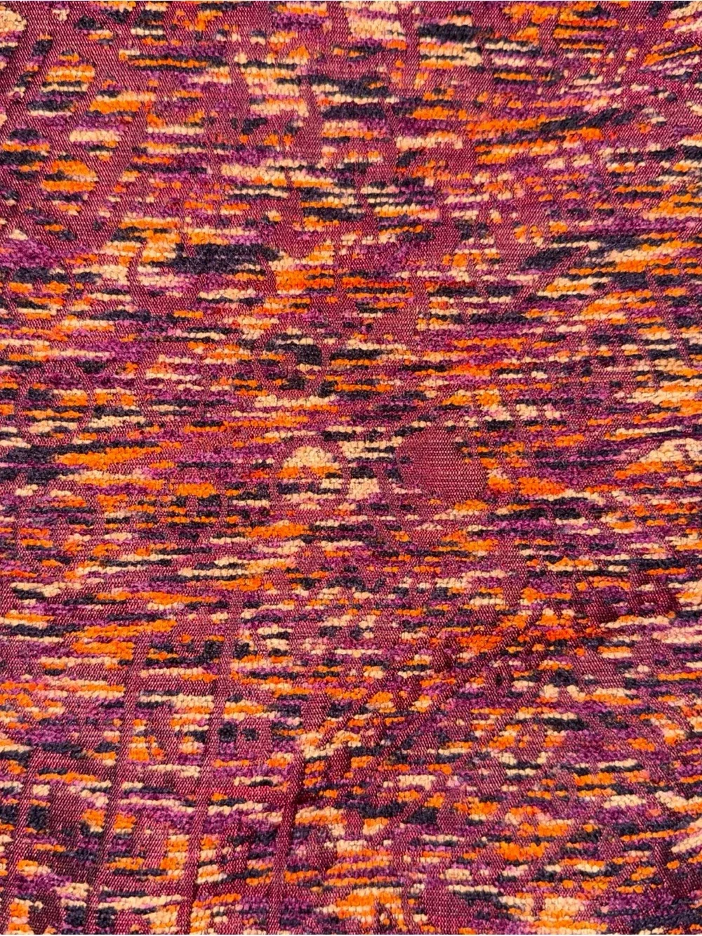Coldwater creek Burgundy Multi-Color Knit Cardigan fringe Sweater petite XS